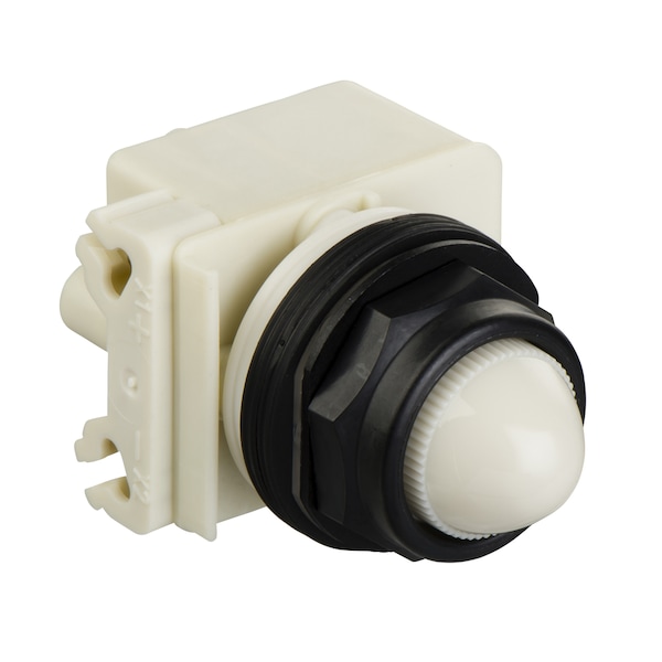 Schneider Electric luz piloto, Harmony 9001SK, plástico, policarbonato, abovedado, blanco, 30 mm, LED blanco, 120V - 9001SKP38LWW9