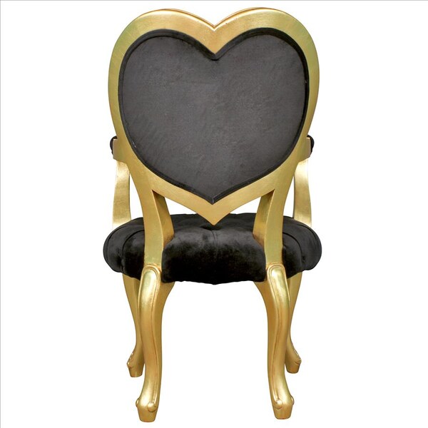 Design Toscano Sweetheart Victorian Heart-Backed Gilded Armchair - AF551665