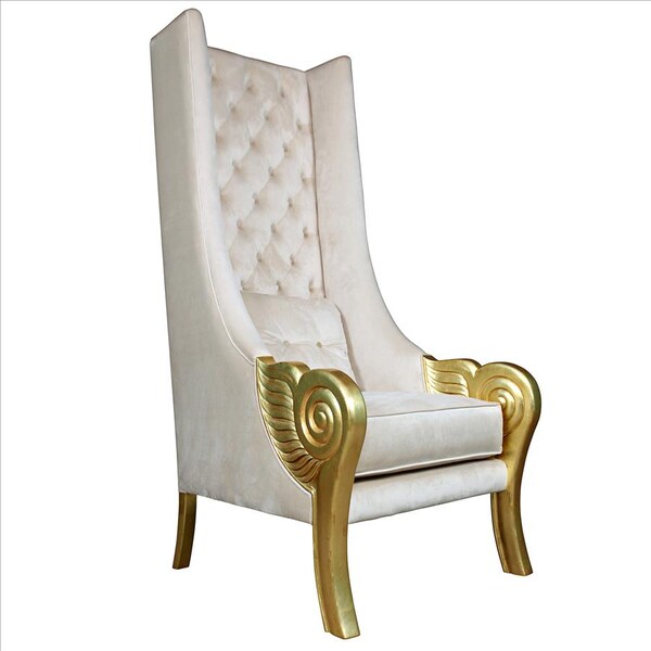 Design Toscano Eros Golden Winged Contemporary Throne Chair - AF51697