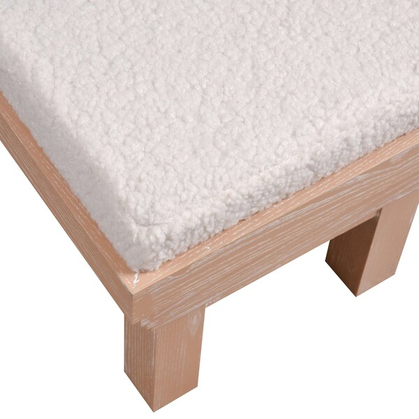 Elk Signature Joanne Bench, Light Oak with Boucle - H0015-10821