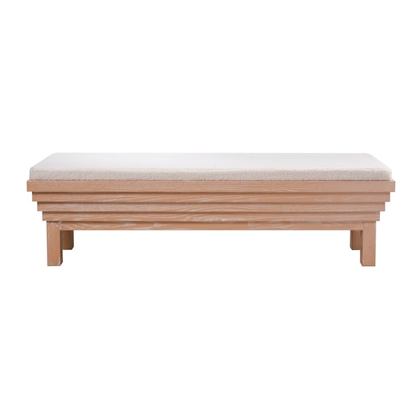 Elk Signature Joanne Bench, Light Oak with Boucle - H0015-10821