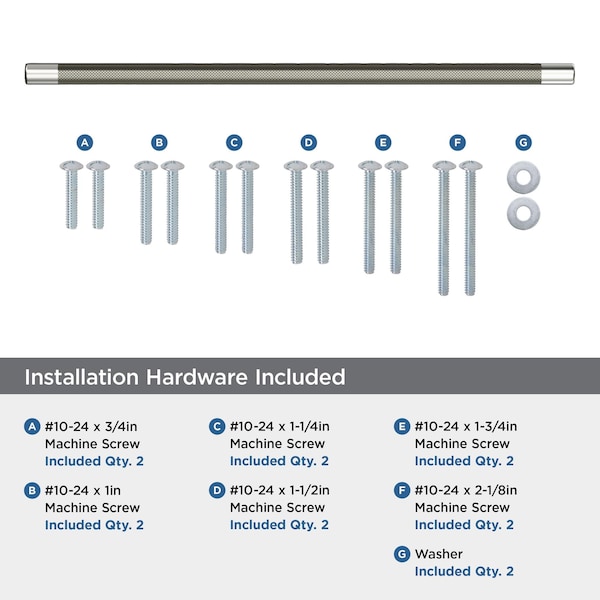 Amerock Esquire 18 inch 457mm Center-to-Center Polished Nickel/Gunmetal Appliance Pull - BP54041PNGM