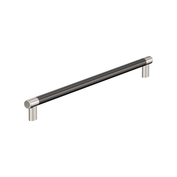 Amerock Esquire 18 inch 457mm Center-to-Center Polished Nickel/Gunmetal Appliance Pull - BP54041PNGM