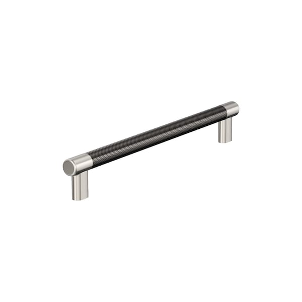 Amerock Esquire 12 inch 305mm Center-to-Center Polished Nickel/Gunmetal Appliance Pull - BP54040PNGM