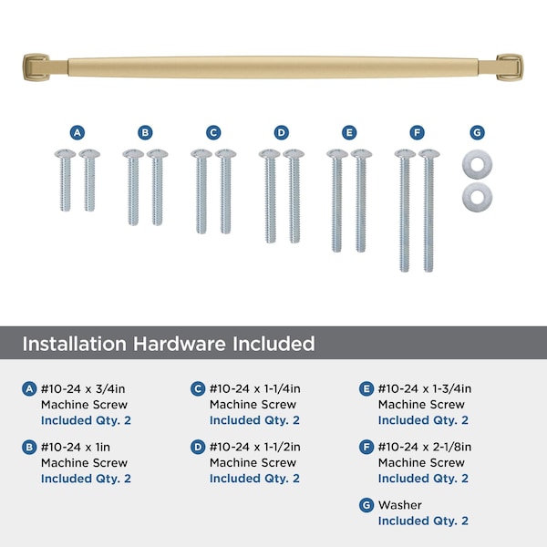 Amerock Stature 18 inch 457mm Center-to-Center Champagne Bronze Appliance Pull - BP54061CZ