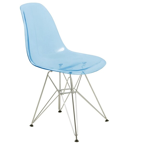 Kd Americana Cresco Molded Eiffel Side Chair, Transparent Blue - KD3034497