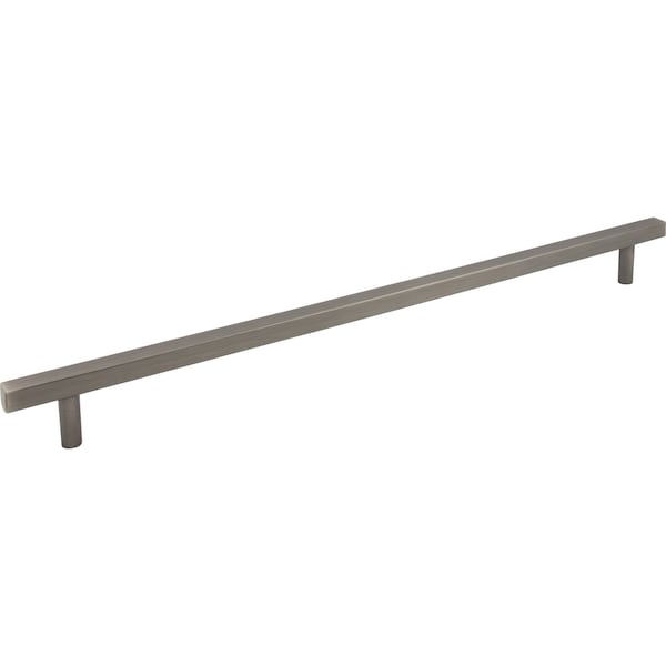 Jeffrey Alexander 18" Center-to-Center Brushed Pewter Square Dominique Appliance Handle - 845-18BNBDL