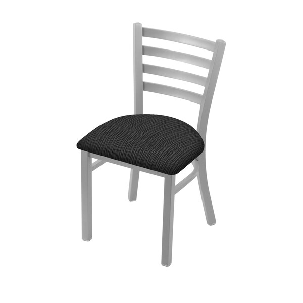 Holland Bar Stool Co 400 Jackie 18" Chair with Anodized Nickel Finish and Graph Coal Seat - 40018AN018