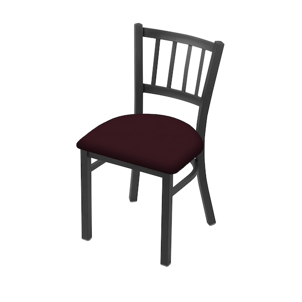 Holland Bar Stool Co 610 Contessa 18" Chair with Pewter Finish and Canter Bordeaux Seat - 61018PW005