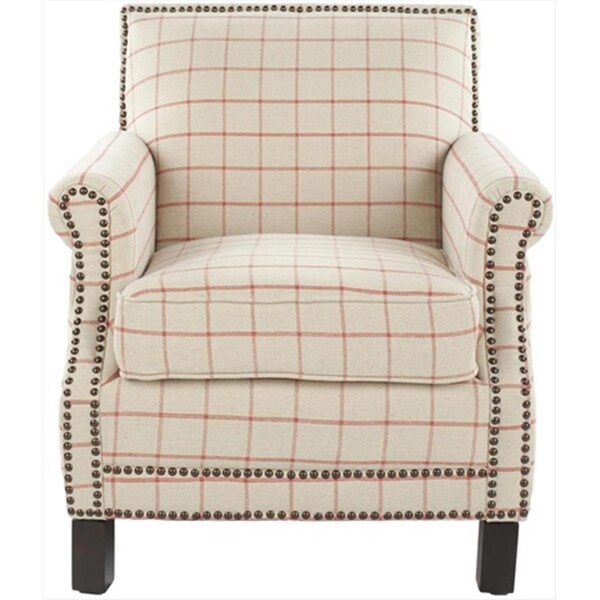 Safavieh Alicia Tan And Red Club Chair - MCR4572D