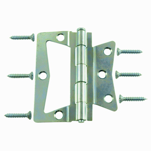 Midwest Fastener 3-1/2 Zinc Plated Steel Non-Mortise Hinges 2PK - 37365