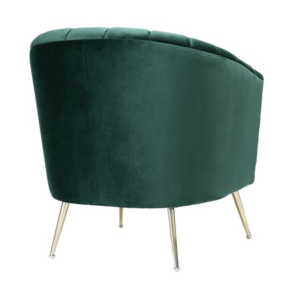 Manhattan Comfort Rosemont Accent Chair in Green and Gold - AC056-GR