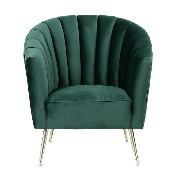 Manhattan Comfort Rosemont Accent Chair in Green and Gold - AC056-GR