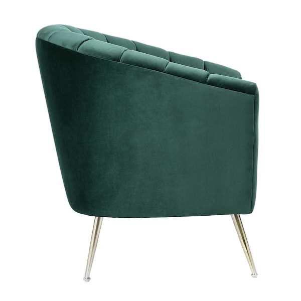 Manhattan Comfort Rosemont Accent Chair in Green and Gold - AC056-GR