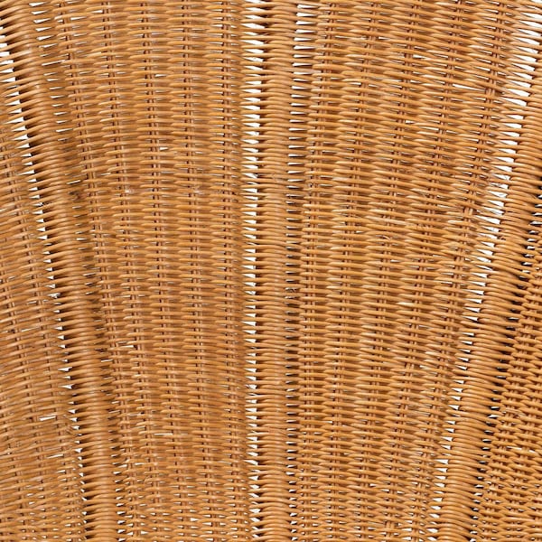 Bali & Pari Blossom Bohemian Honey Rattan Accent Flower Chair - 245-13636-ZORO