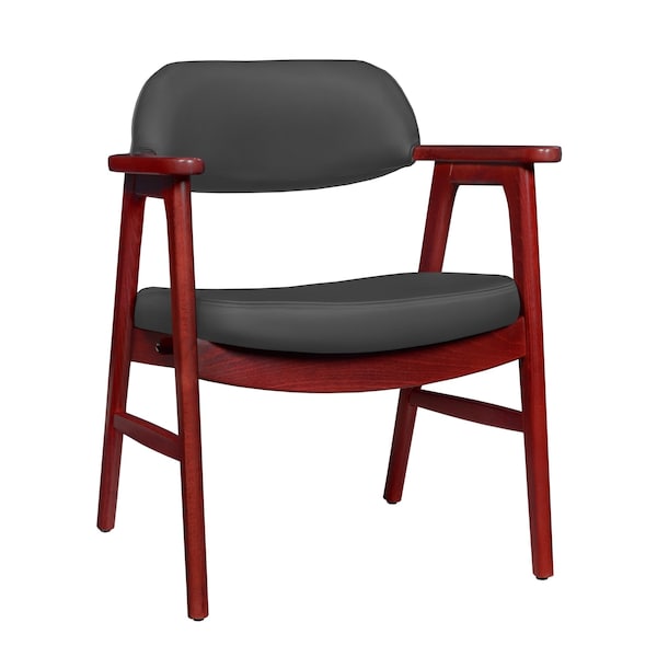 Regency Regency 476 Mid-Century Modern Accent Chair- Mahogany & Grey - 1476MHGY