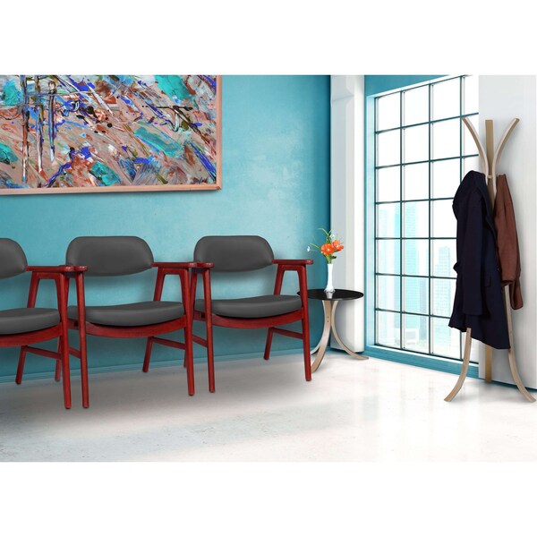 Regency Regency 476 Mid-Century Modern Accent Chair- Mahogany & Grey - 1476MHGY