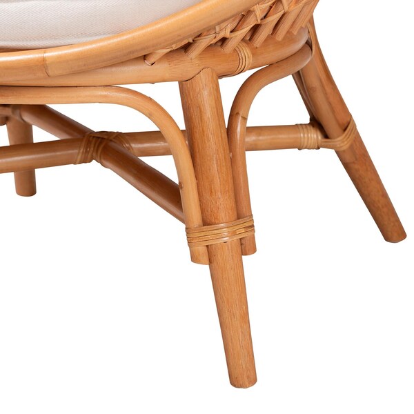Bali & Pari Aerin Modern Bohemian Natural Rattan Accent Chair - 243-13577-ZORO