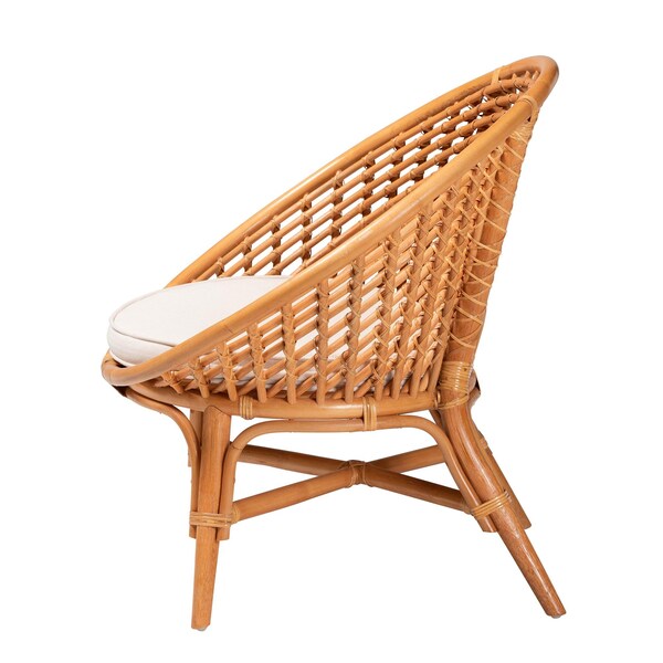 Bali & Pari Aerin Modern Bohemian Natural Rattan Accent Chair - 243-13577-ZORO