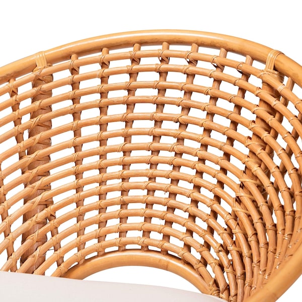 Bali & Pari Aerin Modern Bohemian Natural Rattan Accent Chair - 243-13577-ZORO
