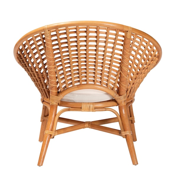 Bali & Pari Aerin Modern Bohemian Natural Rattan Accent Chair - 243-13577-ZORO