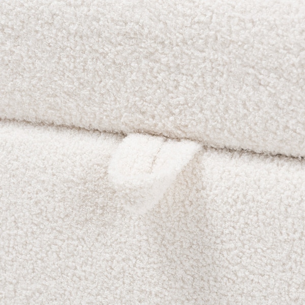 Baxton Studio Oakes Modern and Contemporary Ivory Boucle Upholstered Storage Bench - 220-12863-ZORO