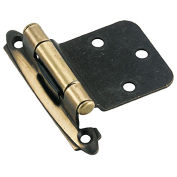 Hd Amerock Decorative 30 Degrees Reverse Bevel Self Closing Cabinet Door Hinge- Antique English - A07630 AE