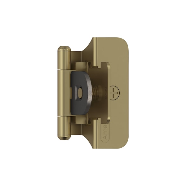 Amerock 1/4in 6mm Overlay Double Demountable Golden Champagne Cabinet Hinge, 1 Pair - BPR8701BBZ