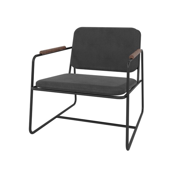 Manhattan Comfort Whythe Low Accent Chair 2.0 in Black - AC-5PZ-207