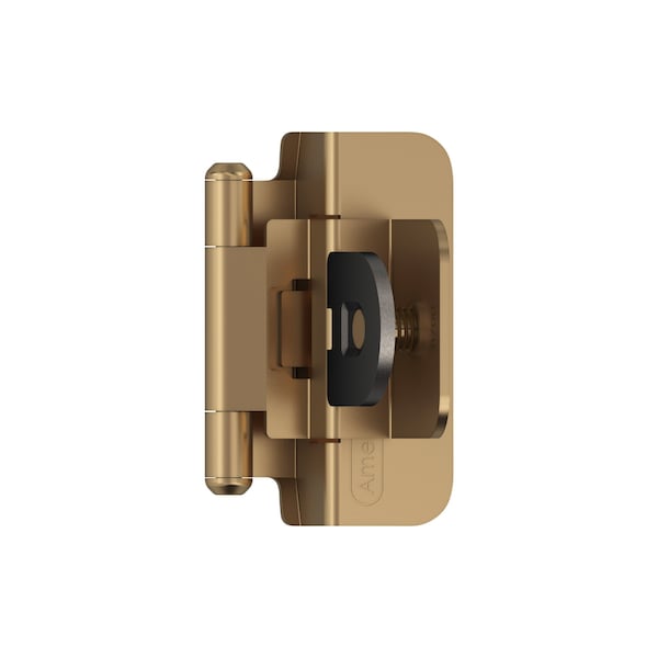 Amerock 3/8in 10mm Inset Double Demountable Champagne Bronze Cabinet Hinge, 1 Pair - BPR8700CZ
