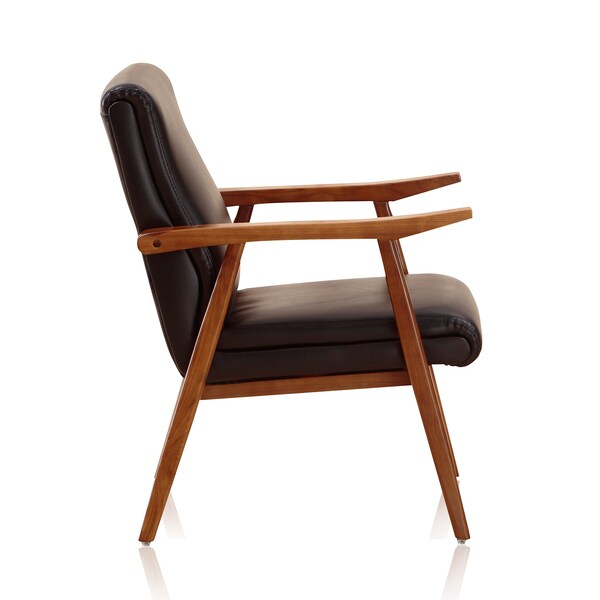 Manhattan Comfort Arch Duke Accent Chair in Black and Amber - AC001-BK