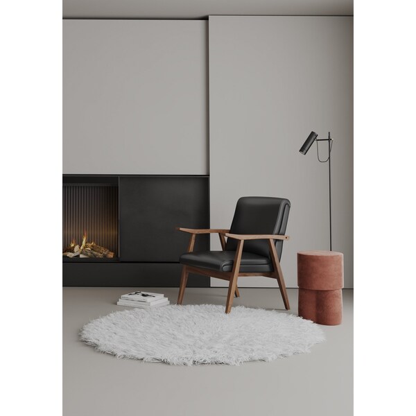 Manhattan Comfort Arch Duke Accent Chair in Black and Amber - AC001-BK