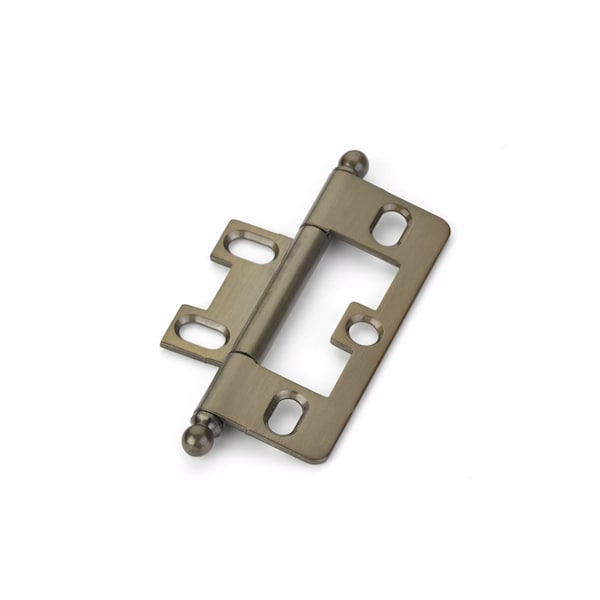Schaub Ball Tip Non-Mortise Cabinet Hinge Antique Brass Finish - 1100B-AB