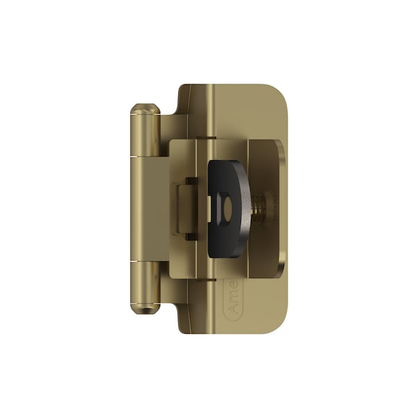 Amerock 3/8in 10mm Inset Double Demountable Golden Champagne Cabinet Hinge, 1 Pair - BPR8700BBZ