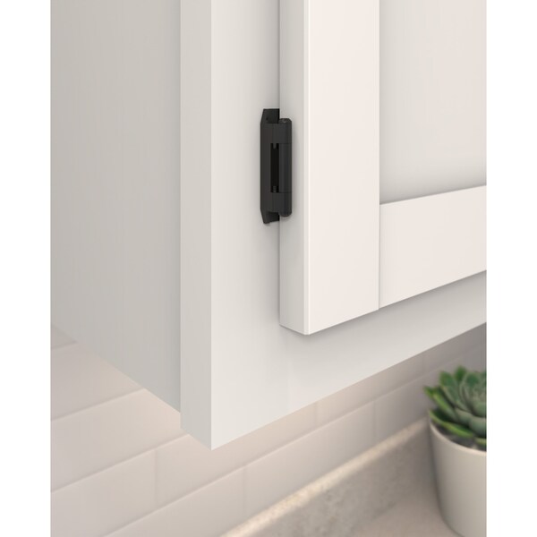 Amerock 1/2in 13mm Overlay Double Demountable Matte Black Cabinet Hinge, 1 Pair - BPR8704FB