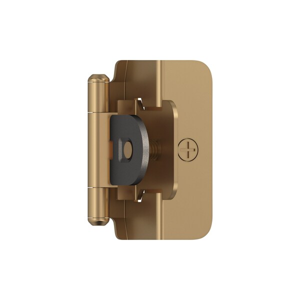 Amerock 1/2in 13mm Overlay Double Demountable Champagne Bronze Cabinet Hinge, 1 Pair - BPR8704CZ