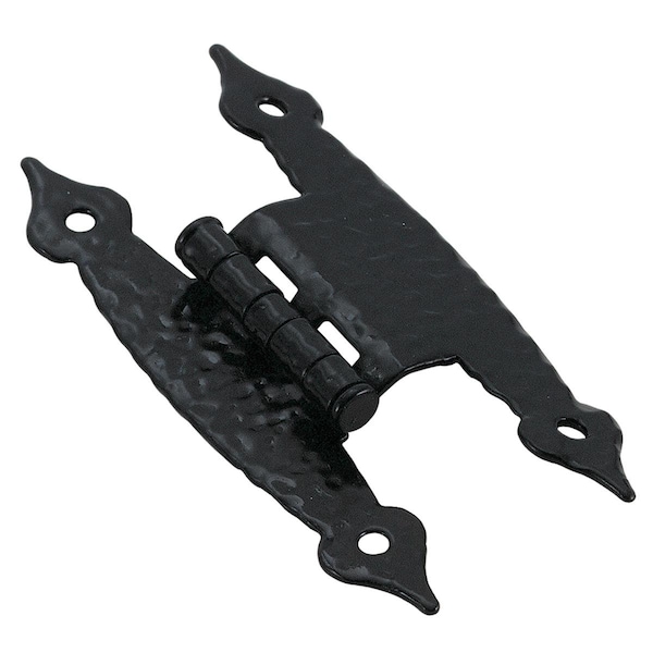 Gardencare 0.37 in. Offset H Style Hinges, Colonial Black - GA1343534