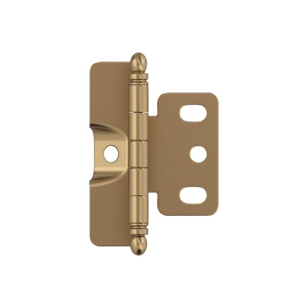 Amerock 3/4in 19mm Door Thickness Full Inset Full Wrap Ball Tip Champagne Bronze Cabinet Hinge, Single - PK3175TBCZ