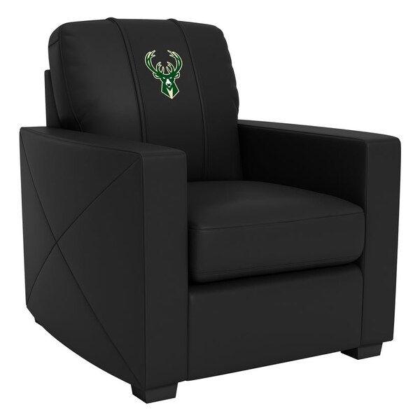 Dreamseat Silver Club Chair with Milwaukee Bucks Logo - XZ7759002CHCDBK-PSNBA31051