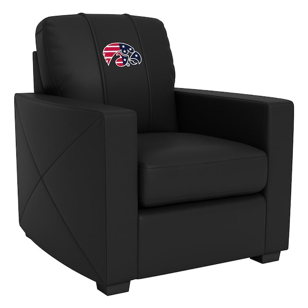 Dreamseat Silver Club Chair with Iowa Hawkeyes Patriotic Primary Logo - XZ7759002CHCDBK-PSCOL13522