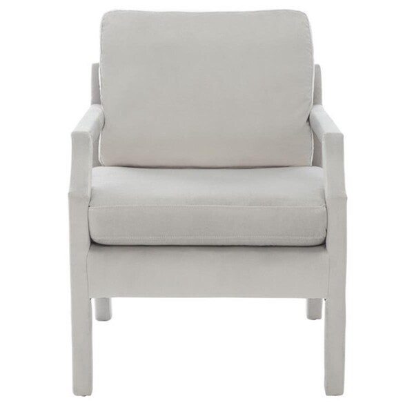 Safavieh Genoa Upholstered Arm Chair, Light Grey Velvet - ACH4510B