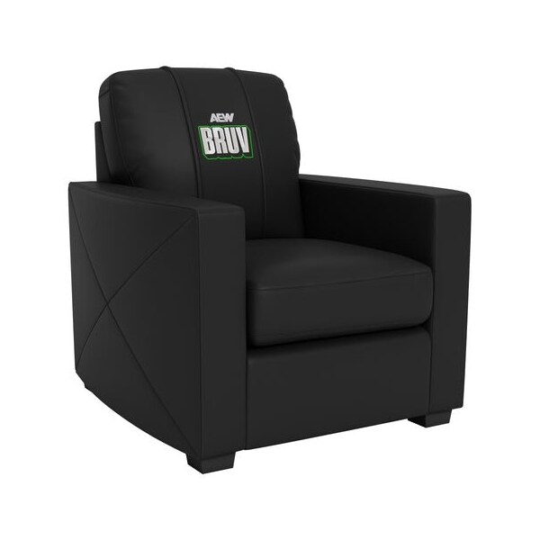 Dreamseat Silver Club Chair with AEW Will Osprey Bruv Logo - XZ7759002CHCDBK-PSAEW0011