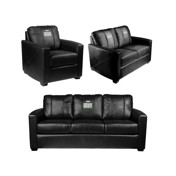 Dreamseat Silver Club Chair with AEW Will Osprey Bruv Logo - XZ7759002CHCDBK-PSAEW0011