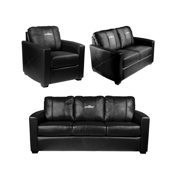 Dreamseat Silver Club Chair with All Elite Wrestling Dynamite White Logo - XZ7759002CHCDBK-PSAEW0004