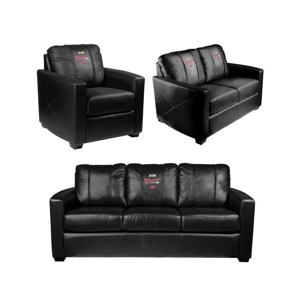 Dreamseat Silver Club Chair with AEW Mariah May Glamour Logo - XZ7759002CHCDBK-PSAEW0013