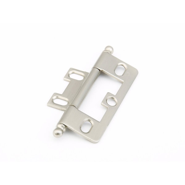 Schaub Ball Tip Non-Mortise Cabinet Hinge Satin Nickel Finish - 1100B-15