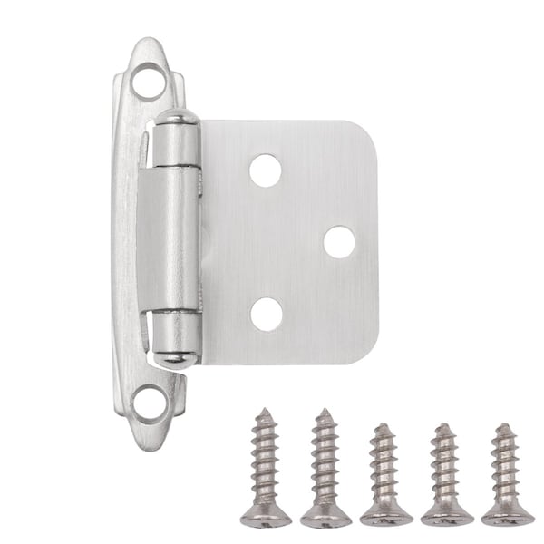 South Main Hardware Satin Nickel 3/8-in. Inset Hinge (10-pairs) - SH7114-SN-10