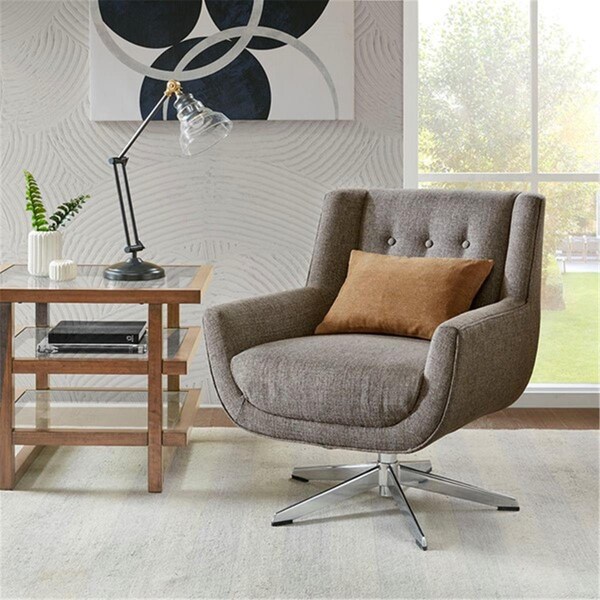 Ink Plus Ivy Kids Ink Plus Ivy Nina Swivel Lounge Chair, Star Based Swivel, Brown Multi - II103-0355