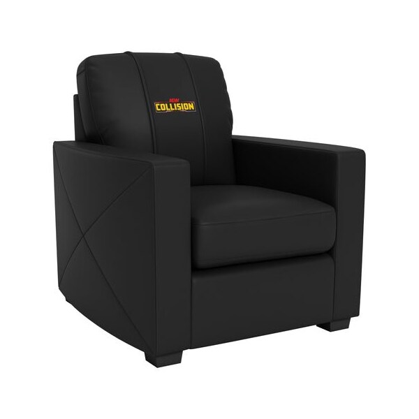 Dreamseat Silver Club Chair with All Elite Wrestling Collision Color Logo - XZ7759002CHCDBK-PSAEW0001