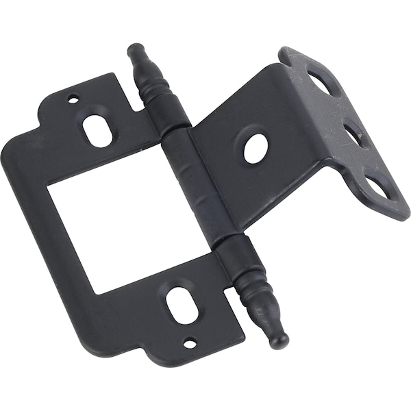 Hardware Resources 270° Partial Wrap for 3/4" Framex3/4" Door, Inset Flush, "A" Style Minaret Tip Hinge - Matte Black - 0148MB